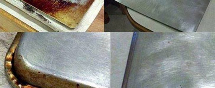 شاهدوا بالفيديو طريقة تنظيف صينية الفرن بمكونين منزليين وخلال دقيقة فقط